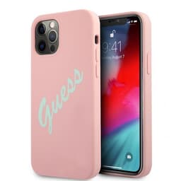 Guess iPhone 12 Pro Max Cover Vintage Silicone Lyserød