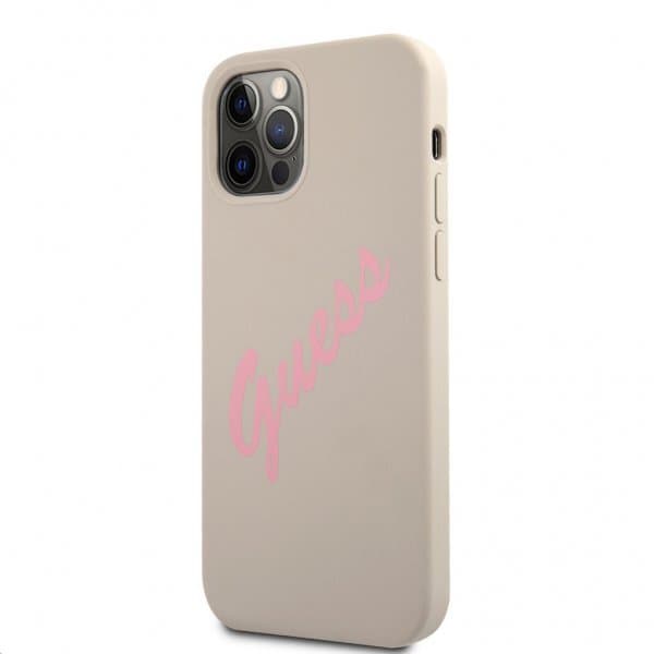 Guess iPhone 12 Pro Max Kuori Vintage Silicone Harmaa