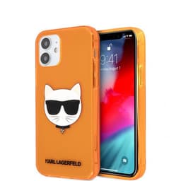 Karl Lagerfeld iPhone 12 Mini Deksel Choupette Fluo Oransje