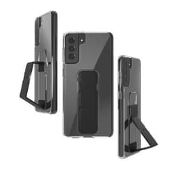 Clckr Samsung Galaxy S21 Plus Kuori GripCase Clear Musta