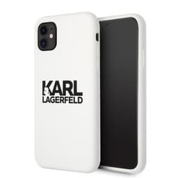 Karl Lagerfeld iPhone 11 Kuori Stack Logo Musta Valkoinen