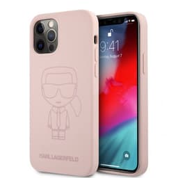 Karl Lagerfeld iPhone 12 Pro Max Kuori Iconic Outline Vaaleanpunainen