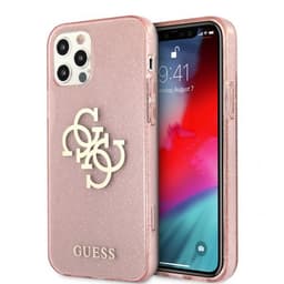 Guess iPhone 12 Pro Max Kuori Full Glitter Vaaleanpunainen
