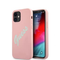 Guess iPhone 12 Mini Deksel Vintage Silicone Rosa