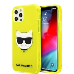 Karl Lagerfeld iPhone 12 Pro Max Deksel Choupette Fluo Gul