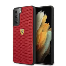 Ferrari Samsung Galaxy S21 Plus Kuori Logo Perforoitu Punainen