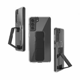 Clckr Samsung Galaxy S21 Kuori GripCase Clear Musta