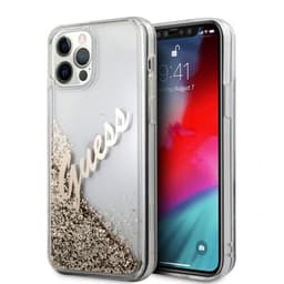 Guess iPhone 12/iPhone 12 Pro Kuori Liquid Glitter Vintage Kulta