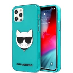 Karl Lagerfeld iPhone 12 Pro Max Kuori Choupette Fluo Sininen