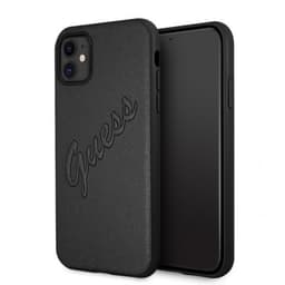 Guess iPhone 11 Kuori Saffiano Vintage Script Musta