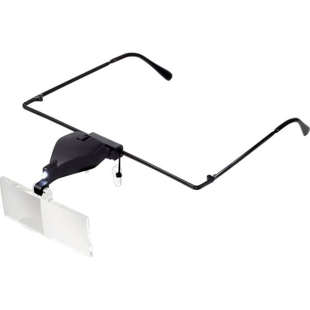 TOOLCRAFT TO-5137812 Förstoringsglasögon med LED-belysning Förstoringsfaktor: 1.5 x, 2.5 x, 3.5 x Linsstorlek: (L x B)