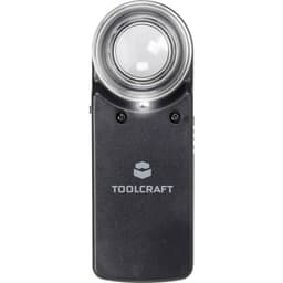 TOOLCRAFT 1303080 Håndlup med LED-belysning Forstørrelsesfaktor: 15 x Linsestørrelse: (Ø) 20 mm