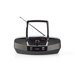 Bærbart lydanlegg | 12 W | Bluetooth| CD-Spiller/FM-Radio/USB/AUX | Sort