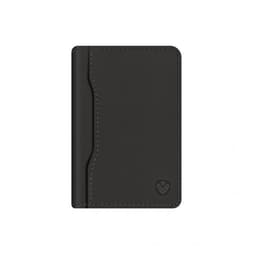 Valenta Korttipidike Card Wallet Snap Leather Musta