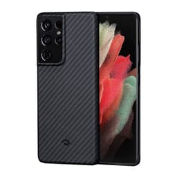 Pitaka Samsung Galaxy S21 Ultra Kuori MagEZ Case Musta/Harmaa Twill