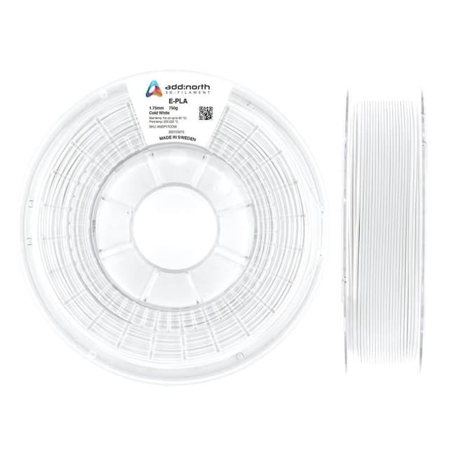 ADDNORTH E-PLA 1,75mm 750g kald hvit