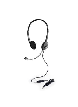 PORTDESIGNER Stereoheadset med mikrofon Inbyggd mikrofon, svart, över-