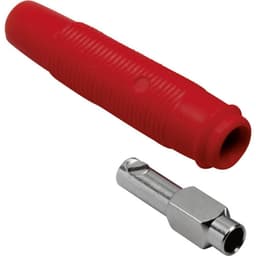 TRU COMPONENTS Labhylsa Koppling rak Stift-Ø: 4 mm Röd