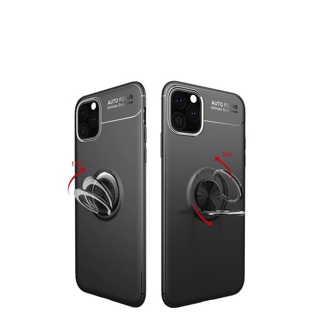 iPhone 11 skal med Finger Ring och inbyggd plåt - Svart