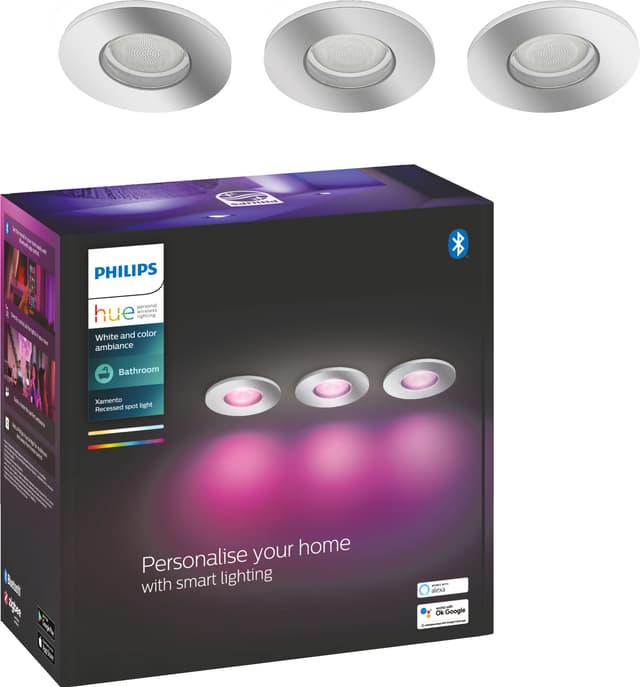 Philips Hue Xamento infälld spotlight krom 3x5.7