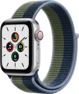 Apple Watch SE 40 mm LTE (hop. alum./sinivihreä sport-ranneke)