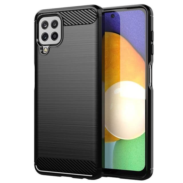 SKALO Samsung A22 4G Armor Carbon Stöttåligt TPU-skal - Svart