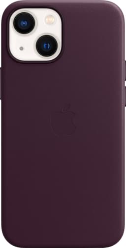 iPhone 13 mini nahkainen suojakuori MagSafella (tumma kirsikka)
