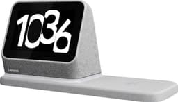 Lenovo Smart Clock 2 med Qi trådlös laddningsplatta (grå)