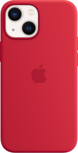 iPhone 13 Mini silikondeksel med MagSafe (rød)