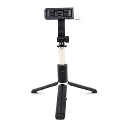 Stativ / stativ til mobiltelefon med Bluetooth og belysning, sort