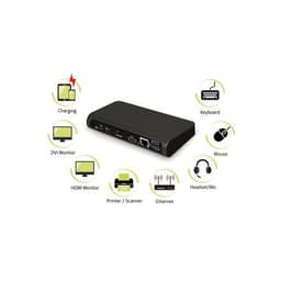 PORT DESIGNS Universal Office Docking Station: Type-C, Display Port, HDMI, LAN, 3x USB 3.0, Lydstik
