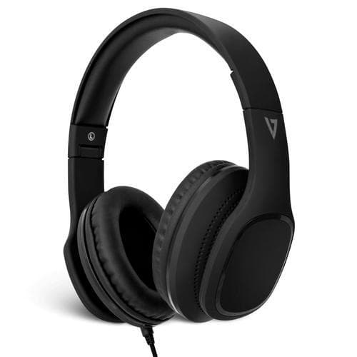 V7 HA701-3EP, Hörlurar, Huvudband, Samtal och musik, Svart, Digital,