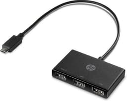 HP Concentrador USB-C a USB-A, USB 3.2 Gen 1 (3.1 Gen 1) Type-C, USB 3.2 Gen 1 (3.1 Gen 1) Type-A, Musta, HP ZBook Studio G4 MWS HP ZBook 15 G4 HP ZBook 17 G4 HP ZBook 15u G4 HP ProBook x360 11 G1 EE