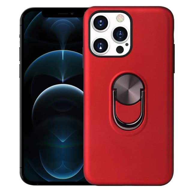 iPhone 13 Pro Hybrid skal med Finger Ring - Röd