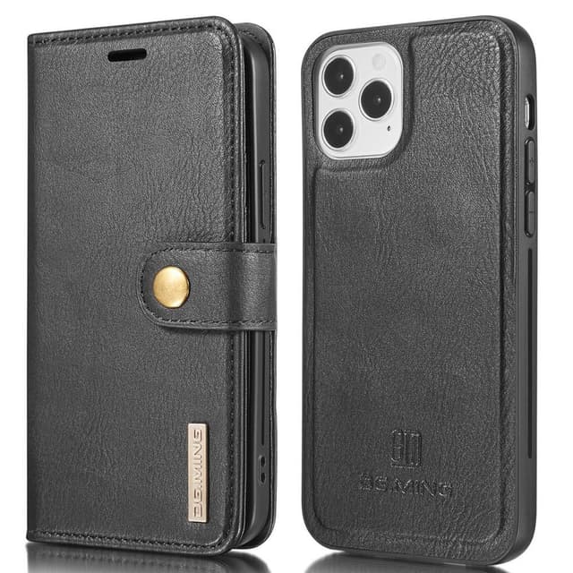 DG.MING iPhone 13 Pro tyylikäs lompakkokotelo - musta