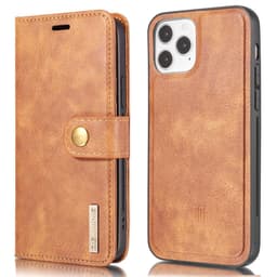 DG.MING iPhone 13 Mini Split Läder Plånboksfodral - Brun