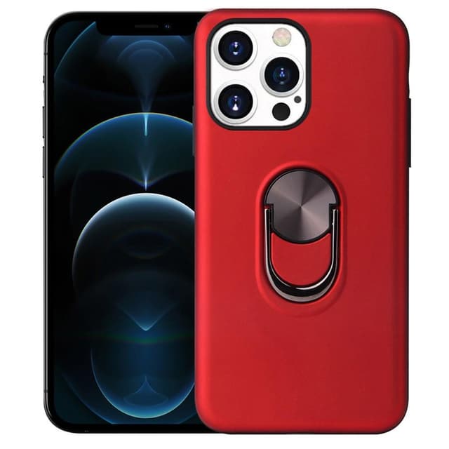 iPhone 13 Pro Max Hybrid skal med Finger Ring - Röd