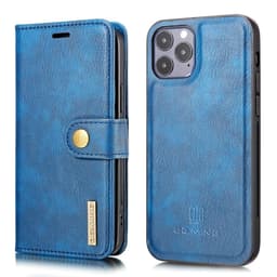 DG.MING iPhone 13 Split Läder Plånboksfodral - Blå