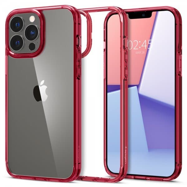 Spigen iPhone 13 Pro Max Deksel Ultra Hybrid Red Crystal