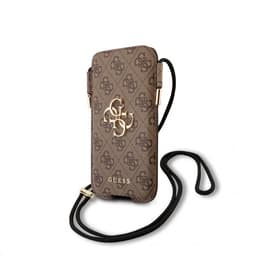 Guess Pouch Script Logo Small/Medium Brun