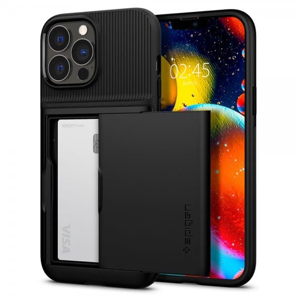 Spigen iPhone 13 Pro Max Kuori Slim Armor CS Musta