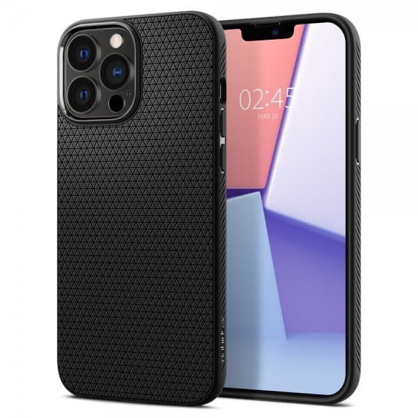 Spigen iPhone 13 Pro Max Deksel Liquid Air Matte Black