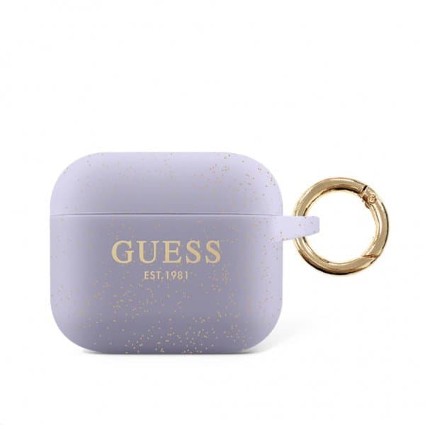 Guess AirPods 3 Skal Printed Logo Violet