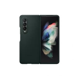 Samsung Original Galaxy Z Fold3 Cover Leather Cover Grøn