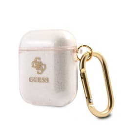 Guess AirPods (1/2) Skal Glitter Case Guld