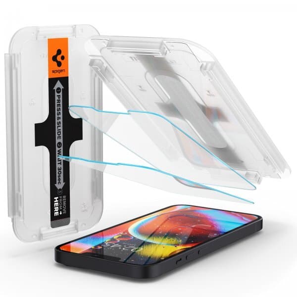Spigen iPhone 13/iPhone 13 Pro/iPhone 14 Skjermbeskytter GLAS.tR EZ Fit 2-pack
