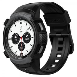 Spigen Samsung Galaxy Watch 4 Classic 42mm Kuori Rannekkeella Rugged Armor Pro Charcoal Gray