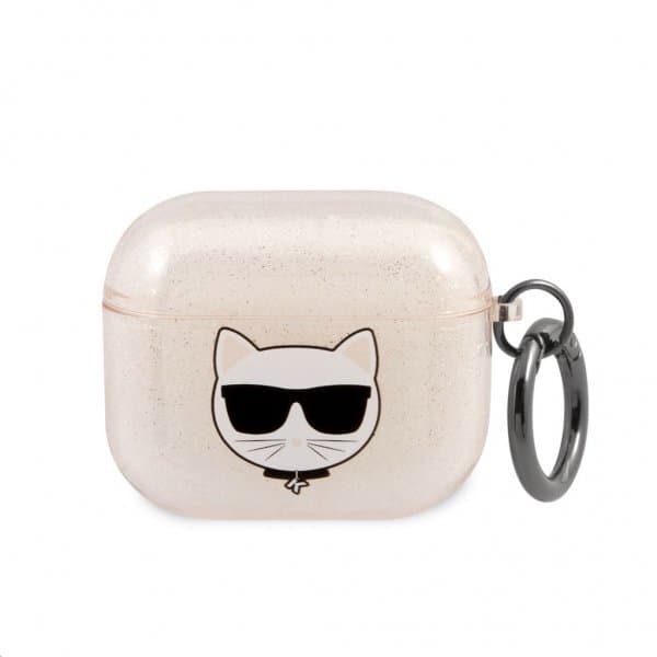 Karl Lagerfeld AirPods 3 Skal Choupette Glitter Guld