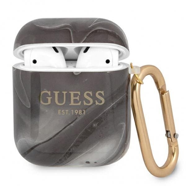 Guess AirPods (1/2) Skal Shiny Marble Svart