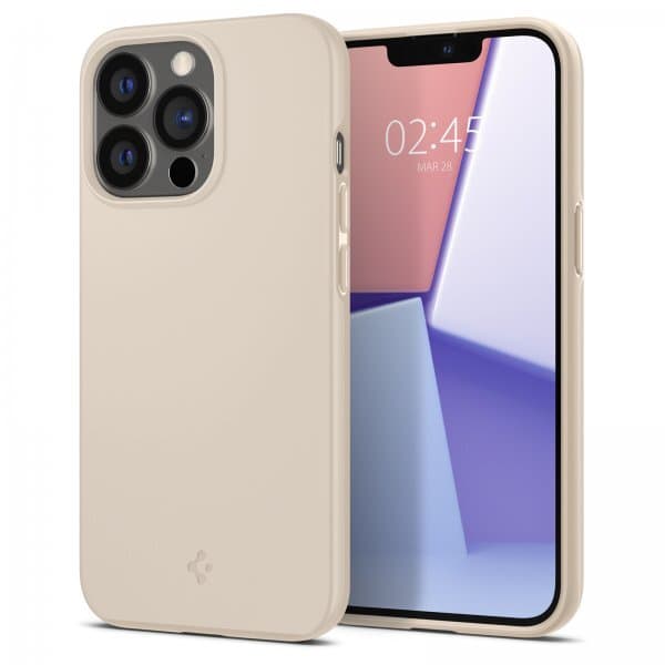 Spigen iPhone 13 Pro Deksel Thin Fit Sand Beige